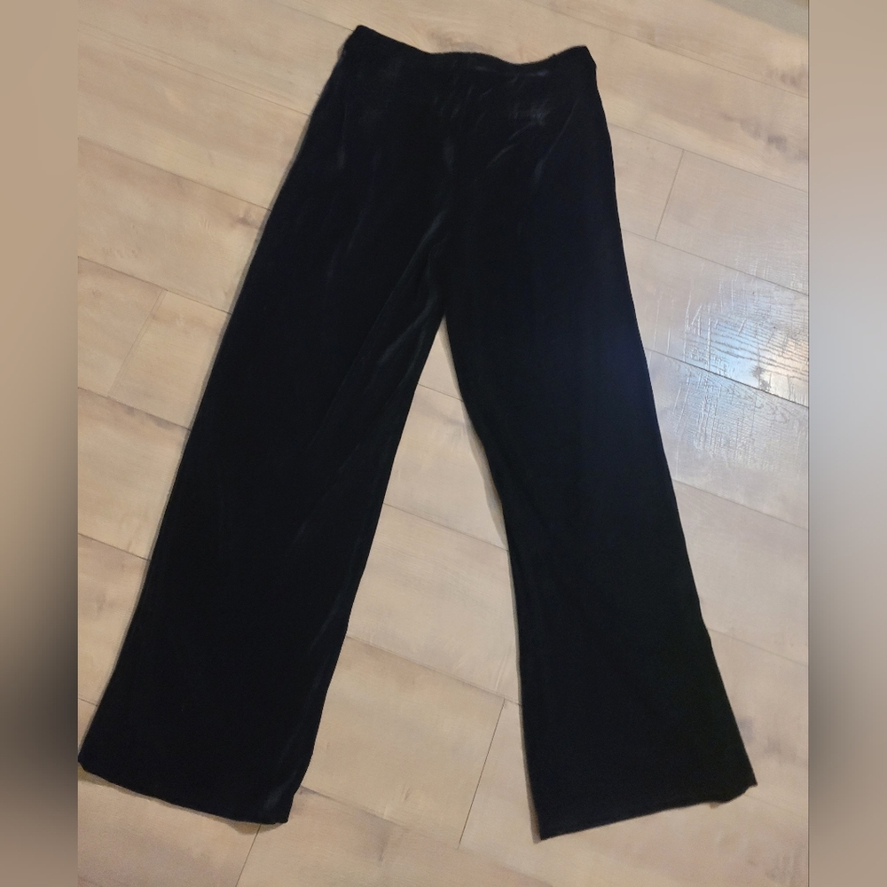 Endless Rose Black Soft Velvet Pants L